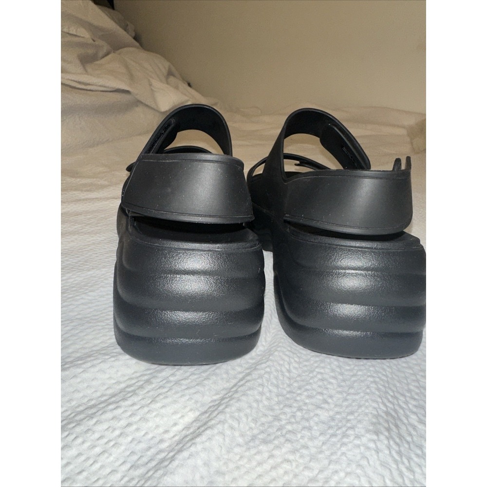 Crocs Skyline Black Platform Sandal Sz 9 - Picture 3 of 5